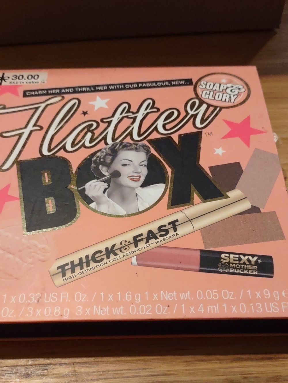 3 For $12.00 Soap & Glory Flatter Box Women’s Makeup Set - Pink